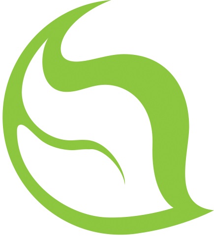 EcoSpark logo green leaf